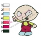 Cute Stewie Family Guy Embroidery Design